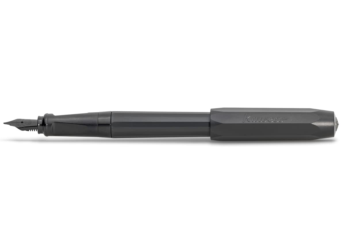 Kaweco PERKEO All Black Fountain Pen - M (Medium) Nib, Exclusive, 13 cm