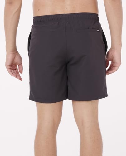 Rip Curl Men's 17" Volley Boardshorts – Elastic Waist Swim Trunks with Fast-Drying Stretch Fabric and Pockets, Black, Large