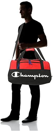 Champion Logo Duffel Bag, Red, One Size