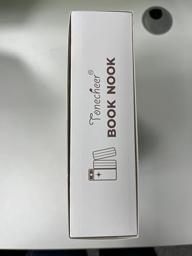 Tonecheer DIY Book Nook Kit for Adults,3D Wooden Puzzle Bookend Bookshelf Insert Library Decor, Booknook Miniature House Kit with Body Motion Sensor LED Light (Travel with The Wind)