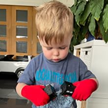 Bamboo Mittens for Eczema, Age 2-3 Kids, Dry Skin, Eczema Gloves, Overnight Moisturizing for Children, 3 Pairs