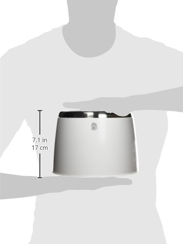 Catit Stainless Steel Top Cat Water Fountain 2 L White, Modern Cat Fountain, Triple Filtration, Fontaine Pour Chat, Pet Water Fountains, Perfect for Indoor Cats