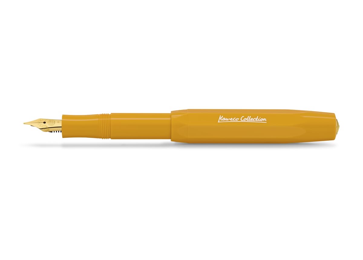 Kaweco COLLECTION Fountain Pen Honey, Fine Nib Sport Octagonal Clip Gold
