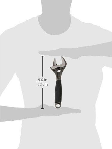 Bahco 9031 R US Black X-Wide Adjustable Wrench Ergo, 8"