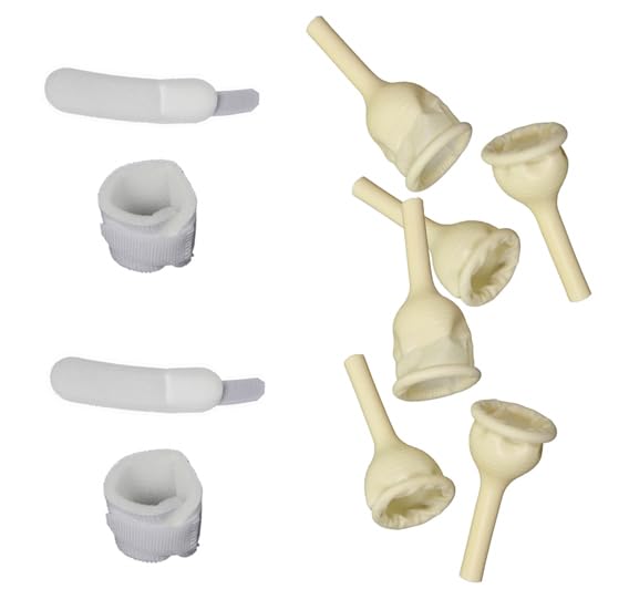 50 Rubber Urinal Bag Male External Catheter Single use 50 Count Comes with a Foam Strip for Tightening 2 Count (Large 30 mm 1.2 Inch)