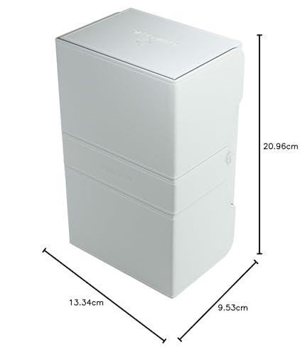 GameGenic Card Deck Box - Stronghold Convertible White 200CT – Durable and Sturdy TCG, OCG Card Storage – Compatible with Pokemon Yugioh Commander and MTG Magic: The Gathering Cards (GG2028)