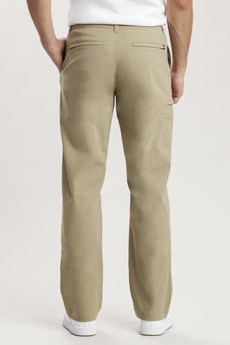 Unionbay Men's Rainier Lightweight Comfort Travel Tech Chino Pants, Khaki, 34W x 30L