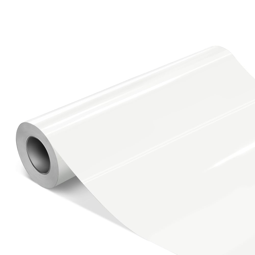 VViViD DECO65 Premium Bulk Permanent Adhesive Craft Vinyl for Plotters (Gloss White, 24” x 30ft)