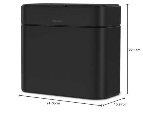 simplehuman Compost Caddy, Detachable and Countertop Bin, 4 Liter / 1.06 Gallon, Matte Black