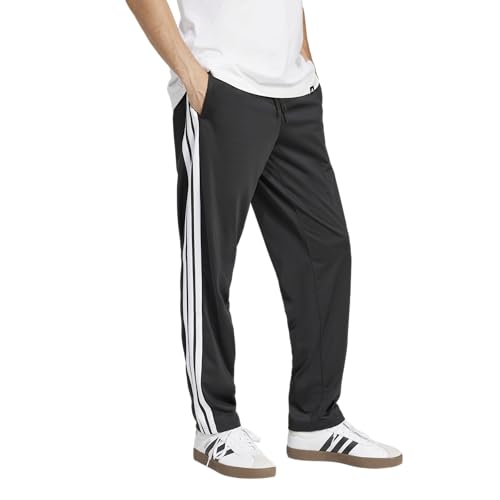 adidas Men's 3-Stripes Tricot Opem Hem Track Pants, Black, XX-Large