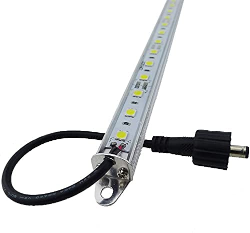 Aquarium Rigid LED Light Strips, Blue 12V DC Super Bright Waterproof Aluminum Marine Boat LED Lights Strip, 2 pc 20" Blue Light for Fish Coral Refugium and Reef Tank
