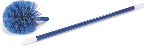 SPARTA Flo-Pac Rounded Duster Cleaning Duster with Electrostatically Charged Bristles for Catering, Buffets, Restaurants, Stainless Steel, 9 X 7 X 7 Inches, Blue, (Pack of 12)