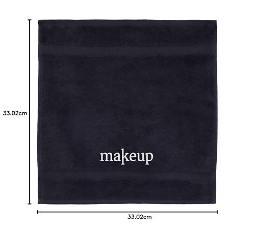 Chakir Turkish Linens Premium Cotton Absorbent Turkish Towels (Washcloth - 6 Piece - Black-Makeup)