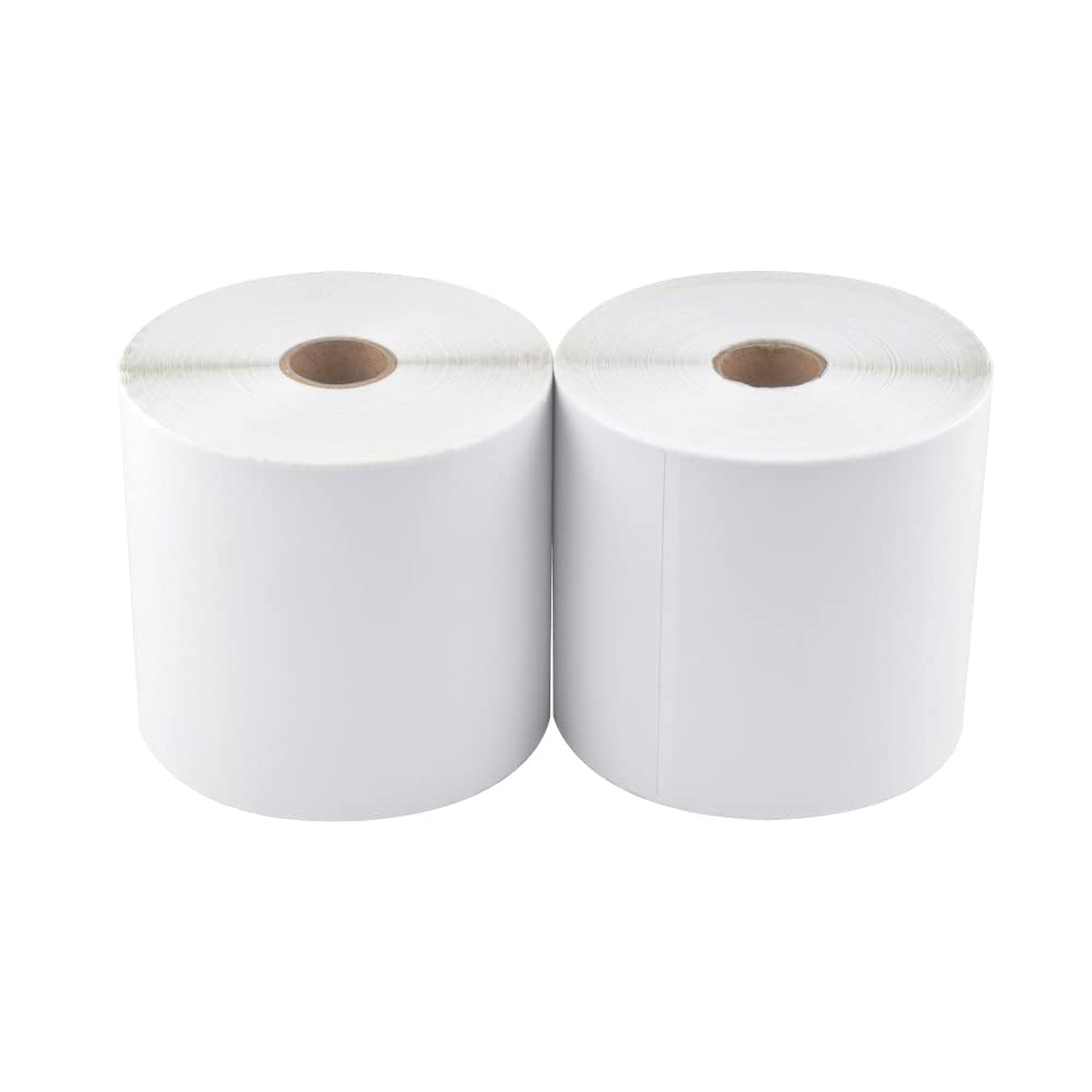 L LIKED 4x6 Inches Thermal Labels, 4 Rolls of 450 Shipping Labels, 1800 Pcs 101.5x152.4mm Thermal Printer Labels for Address, Mailing, Boxes, Packages, Compatible with Zebra & Rollo Printer