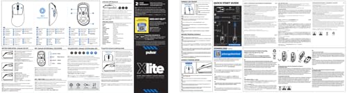 Pulsar Gaming Gears Xlite V4 Wireless Gaming Mouse Large Size - Lightweight 58g, Right Hand, 8K Ready, Lag-Free 2.4GHz, XS-1 32000 DPI Sensor, White