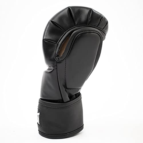Everlast Titan Hybrid Gloves – Knuckle Padding, Ergonomically-Curved Padding, Padded Thumb & Lower Hand, Hook & Loop Closure – Great for MMA, Grappling, Training, Striking Techniques, Sparring
