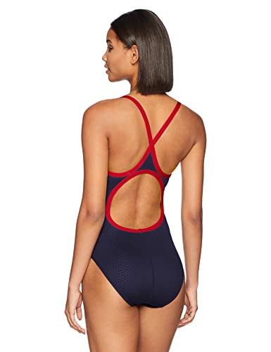 TYR Women’s Hexa Diamondfit Swimsuit Navy/Red