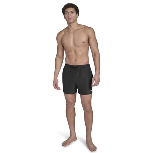 Calvin Klein Men's Volley Quick Dry Lightweight Swim Trunk, Black, Small