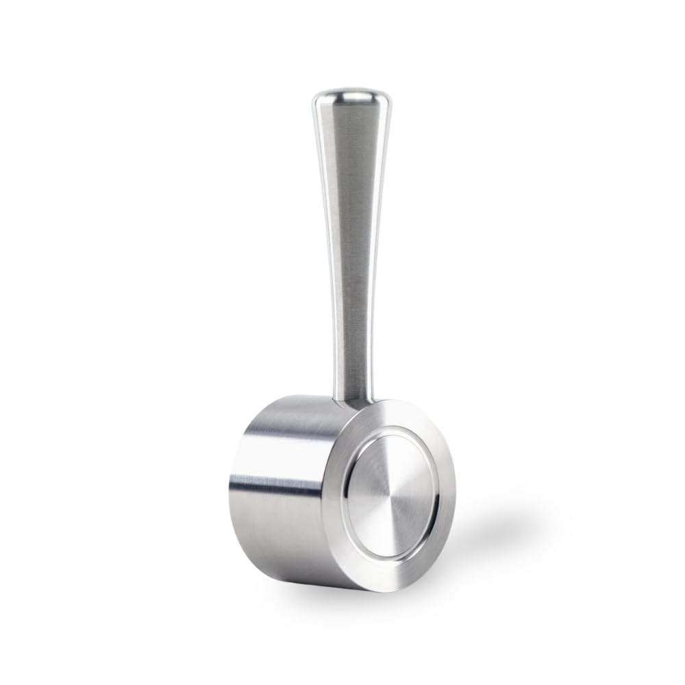 Crema Coffee Products - Replacement Steam Lever Compatible with Breville Espresso Machines - Brushed Silver - Fits the Barista Express, Infuser, Barista Pro