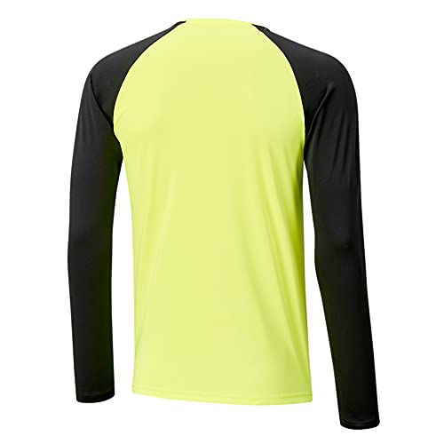PUMA Men's Team Pacer Goalkeeper Long Sleeve Jersey, Fluorescent Yellow/Black/White, Large
