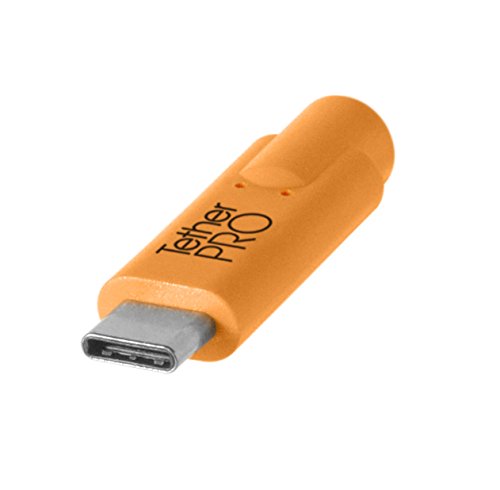 Tether Tools TetherPro USB-C to USB-C Cable | for Power Delivery, Fast Transfer and Connection Between Camera and Computer | High Visibility Orange | 15 feet (4.6 m)