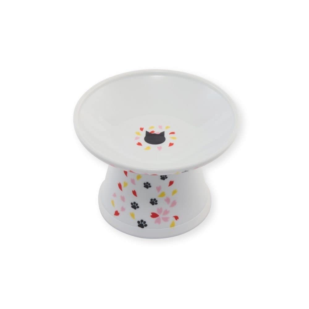 Necoichi Extra Wide Raised Cat Food Bowl, Elevated, Prevent Neck & Whisker Fatigue, Dishwasher and Microwave Safe, No.1 Seller in Japan! (Sakura Limited Edition, Extra Wide)