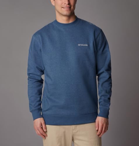 Columbia Mens Hart Mountain II Crew Sweatshirt, Dark Mountain Heather, X-Large