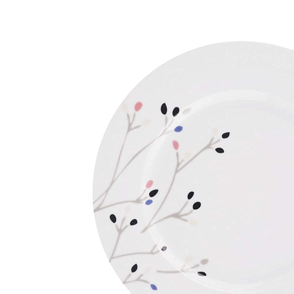 Amazon Basics 18-Piece Dinnerware Set, Dishes, Bowls, Service for 6, Branches