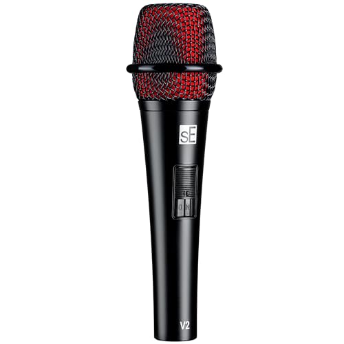SE Electronics V2-SW Supercardioid Dynamic Handheld Microphone with On/Off Switch, Black
