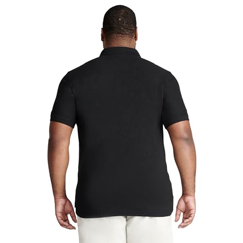 Izod Men's Advantage Performance Short Sleeve Polo Shirt, Black, 3X-Large Big