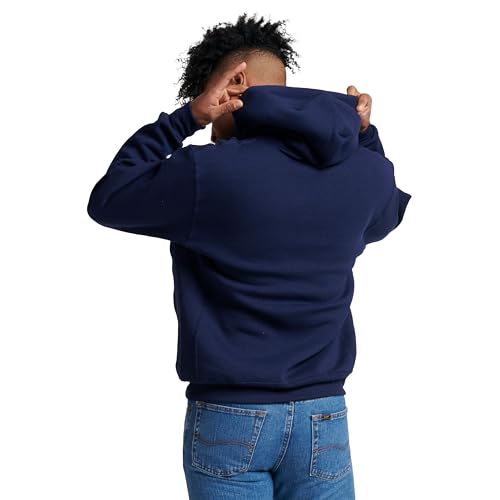 Russell Athletic Men's Dri-Power Hooded Pullover Fleece Sweatshirt, Navy, 3X-Large