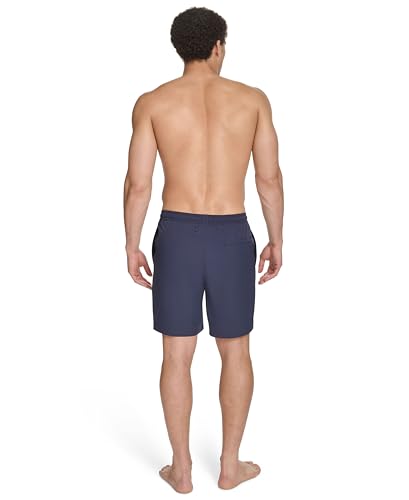 Calvin Klein Men's Volley Quick Dry Stretch Swim Trunk, Navy, X-Large