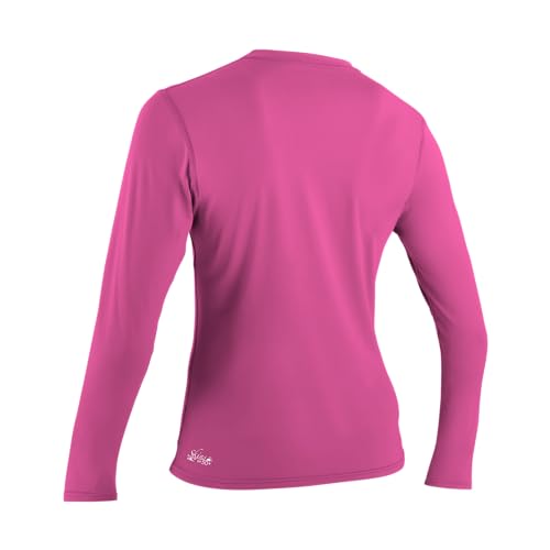 O'Neill Women's Basic Skins UPF 50+ Long Sleeve Sun Shirt, Fox Pink, Medium