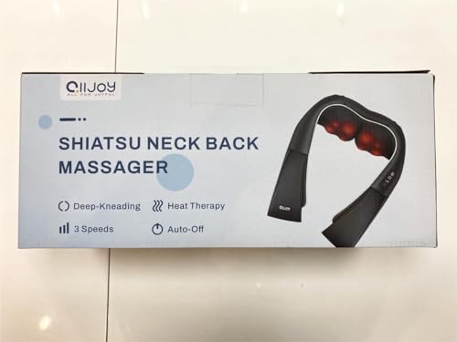 ALLJOY Shiatsu Back and Neck Massager with Heat, Electric Deep Tissue 3D Kneading Massage Pillow for Shoulder, Legs, Foot and Body, Relax Gifts for Women Men Mom Dad