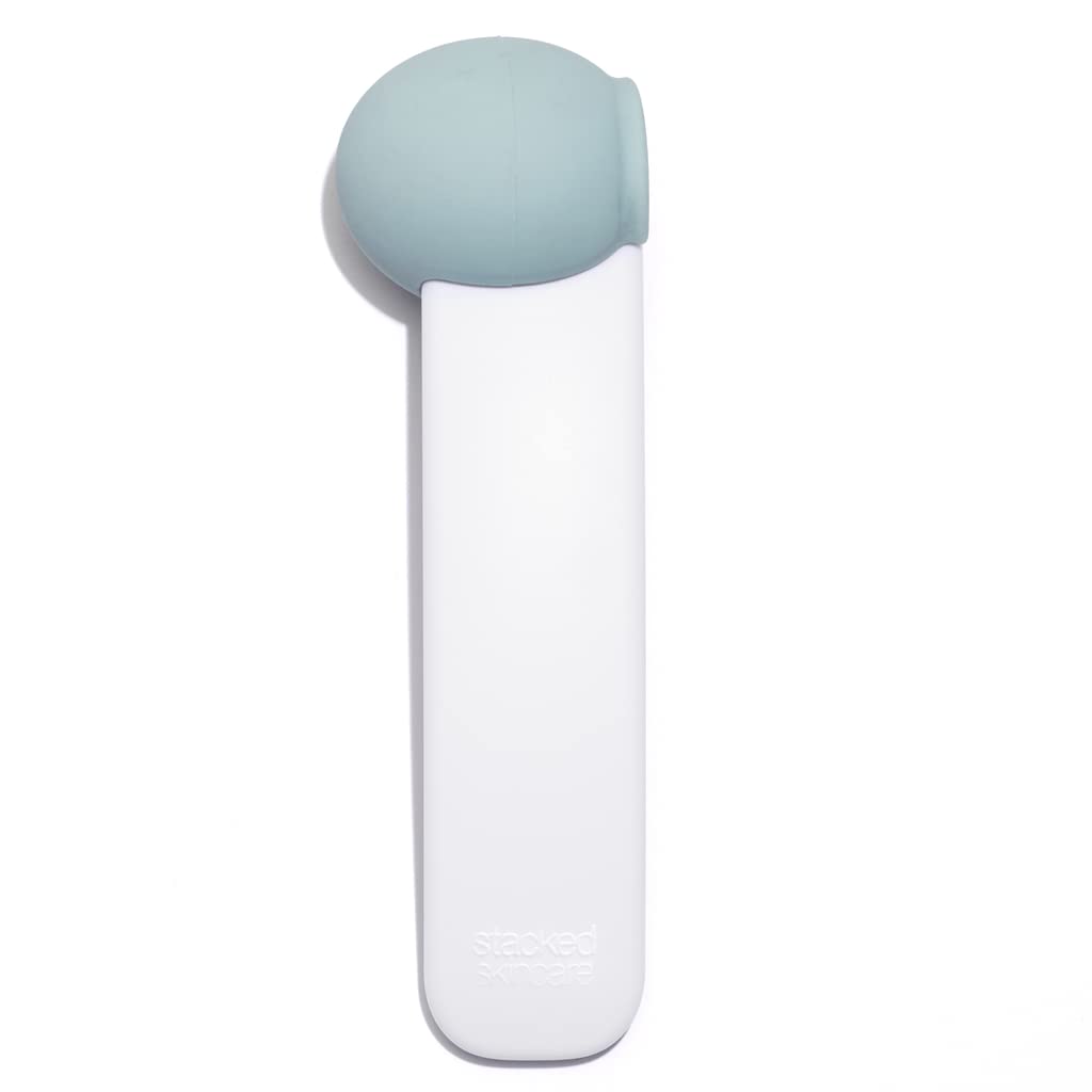 StackedSkincare Ice Roller for Face and Eyes - Stainless Steel Facial Ice Roller for Puffiness, Undereye Bags, Redness, Skin Cooling, and Lymphatic Drainage Massage - Face Roller for Women and Men