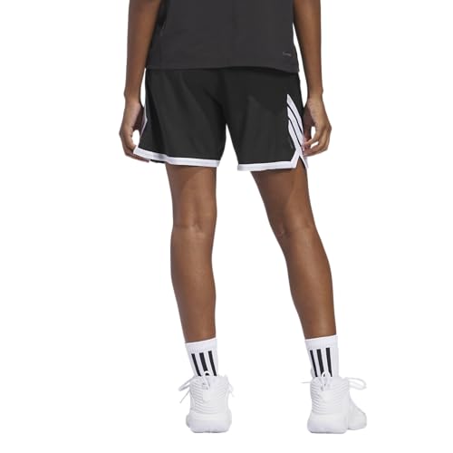 adidas Women's CrazyLite Basketball Shorts, Black/White, Medium