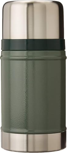Stanley Classic Legendary Large Food Jar 24 oz | Vacuum Insulated Flask Food Container | Wide Mouth Screw On Lid | Packable for Travel | Stainless Steel & Leakproof Lid | Hammertone Green