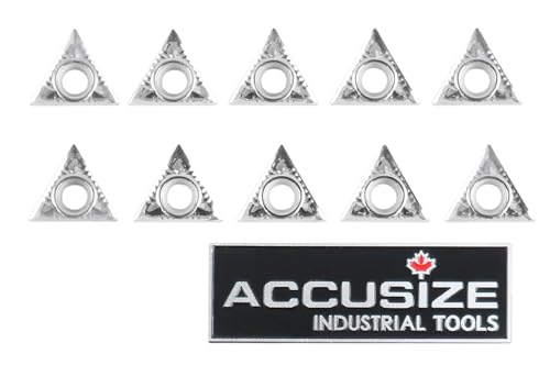 Accusize Industrial Tools Tcgt32.51-LH Carbide Inserts, for Machining Aluminum, 10 Pcs/Box, 2024-1034x10