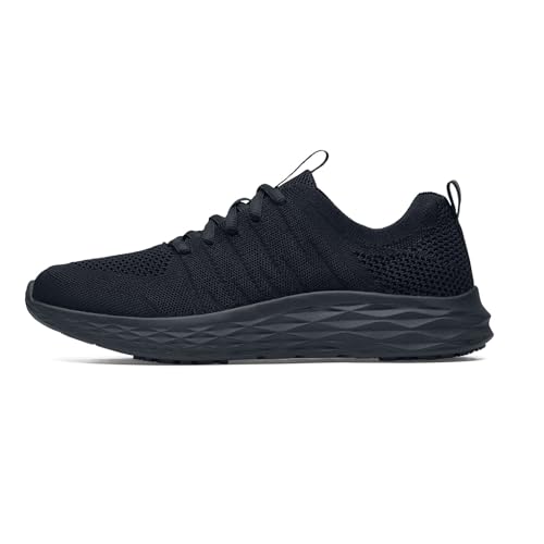 Shoes for Crews Everlight, Men's, Breathable, Lightweight, Lace-Up, Slip Resistant, Water Resistant Work Shoes, Black, 11.5 Wide