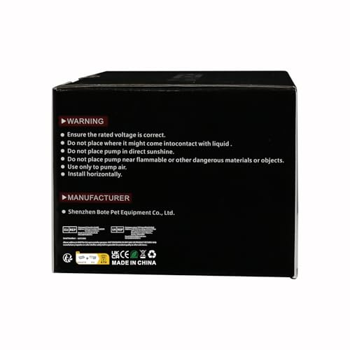 Boxtech Fish Tank Air Pump - Aquarium Adjustable Fish Oxygen Pump, Ultra-Quiet Aerator Bubbler with Dual Outlet, 5w 2L/min Tank Bubbler for 10-150 Gallon Tanks