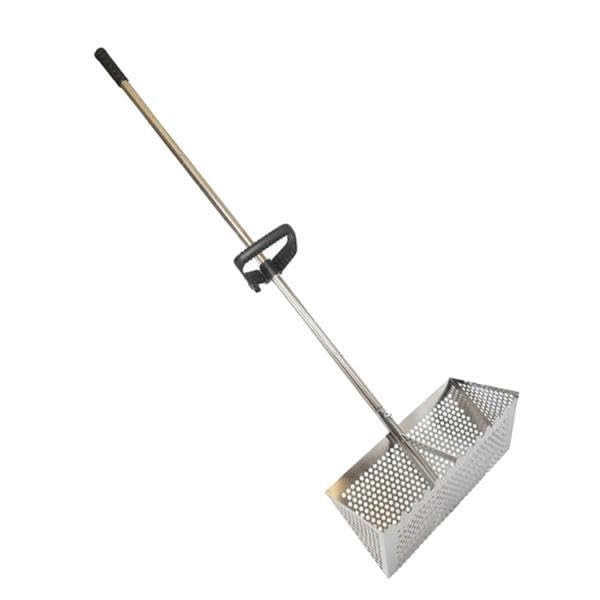 Generic Beach Rake Sand Sifter Handheld Loosening Steel Head Steel Grip 40cmx20cm