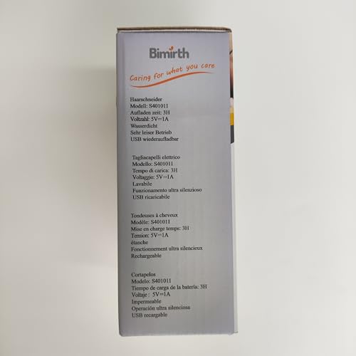 Bimirth Baby Hair Clipper - Hair Trimmer for Kids and Toddlers - Waterproof, Rechargeable, Cordless Hair Cutting Machine for Children (with Bag)