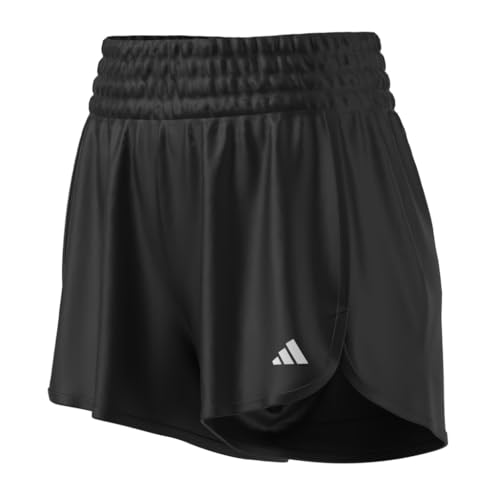 adidas Women's Pacer Essentials Knit High-Rise Shorts, Black, Medium/5" Inseam