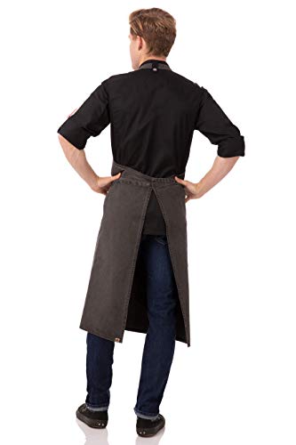 Chef Works Unisex Dorset Bib kitchen aprons, Pewter, One Size US