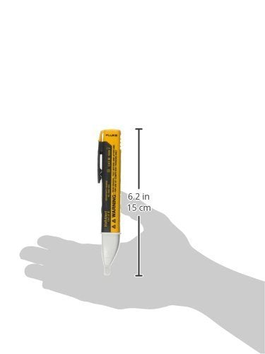 Fluke 1AC-A1-II VoltAlert Non-Contact Voltage Tester, Pocket-Sized, Voltage Detection Range 90 V to 1000 V AC, Audible Beeper, Silent Mode, Includes Batteries And 2 Year Warranty, CAT IV 1000 V Rating