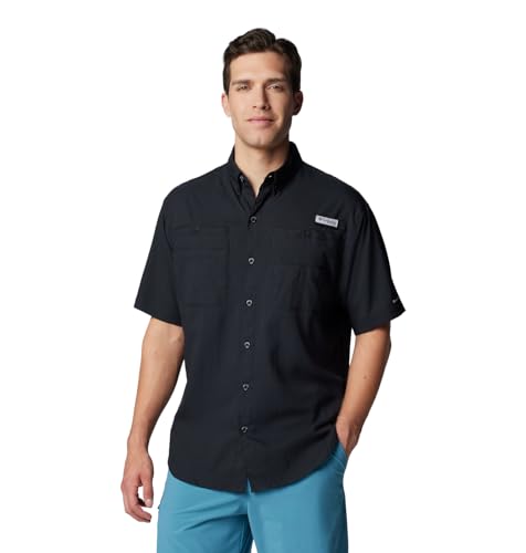 Columbia Mens Tamiami Ii Short Sleeve Shirt, Black, 3X