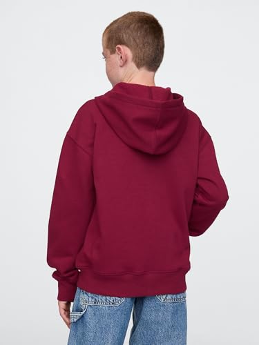 GAP Boys' Heritage Logo Full Zip Fleece Goodie, Red Delicious, X-Large