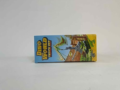 174 PCS Dinosaur Toys Race Track, Flexible Train Tracks with 8 Dinosaurs Figures, 2 Electric Race Cars Vehicle Playset with Lights to Create A Dinosaur World Road Race for Toddlers Kids Boys Girls