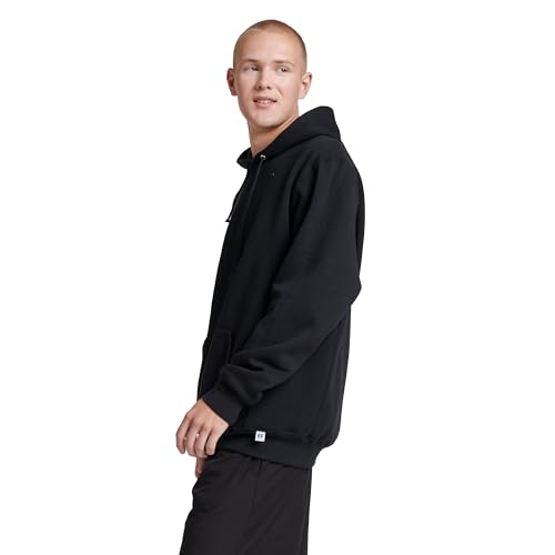Russell Athletic Men's Dri Power Hooded Pullover Fleece Sweatshirt, Black, XX-Large