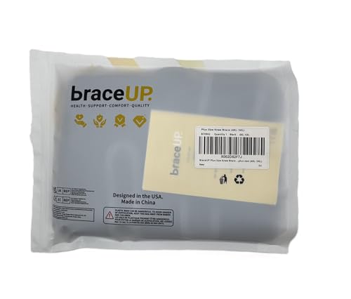 BraceUP Plus Size Knee Brace – 2XL to 5XL Knee Support for Knee Pain, Man and Woman knee brace plus size (4XL-5XL)